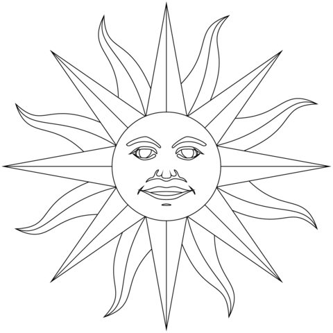 Inti   Incan God Of Sun Coloring Page